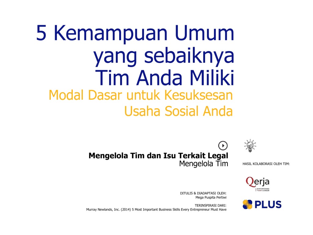 5 Kemampuan Umum Yang Sebaiknya Tim Anda Miliki - PLUS | Platform Usaha ...